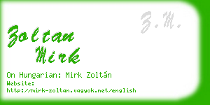 zoltan mirk business card